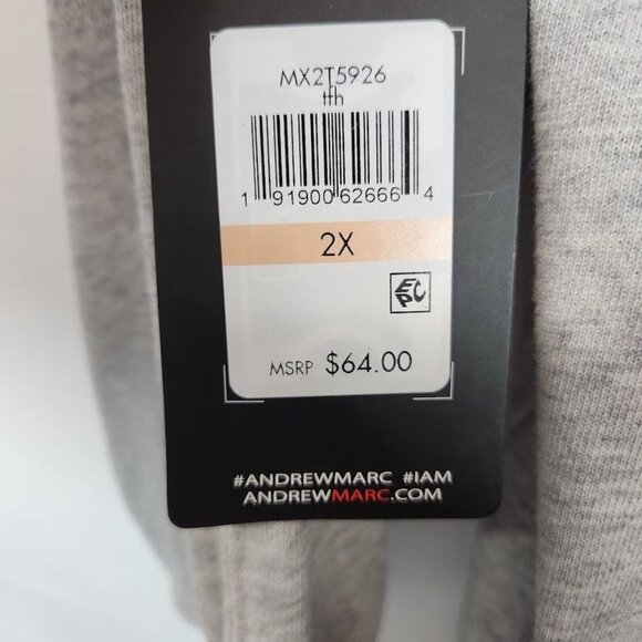 Marc New York Performance Plus Puff Sleeve Sweatshirt in Vapor Gray - Size 2X - Picture 5 of 10